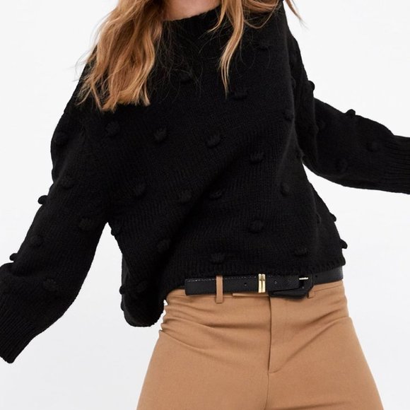 Zara Sweaters - ZARA Knit Pom Pom Chunky Sweater